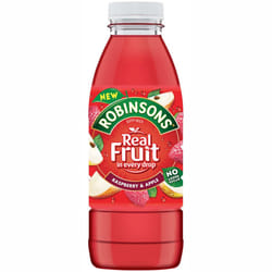 Robinsons Real Fruit Raspberry & Apple Juice Drink - 24x500ml