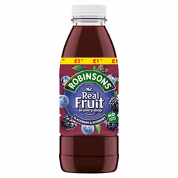 Robinsons Ready To Drink Blackberry & Blueberry Juice Drink  500ml (Pack of 12)
