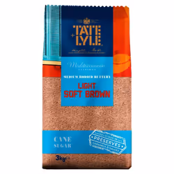 Tate & Lyle Pure Cane Light Soft Brown Sugar 3kg (Pack of 1)