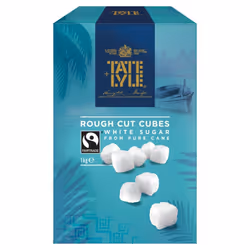 Tate & Lyle Fairtrade Cane Sugar White Rough Cut Sugar Cubes 1kg