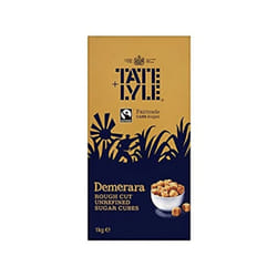 2 x Tate & Lyle Demerara Rough Cut Sugar Cubes 1 kg Boxes