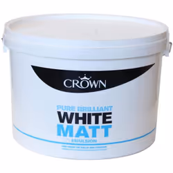 Crown 10L - Standard Matt Emulsion - Pure Brilliant White