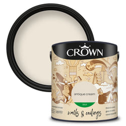 Crown Silk Paint Emulsion Walls & Ceilings 2.5L - Antique Cream