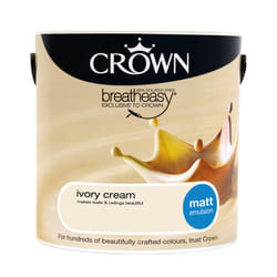 Crown Matt Breatheasy Solvent Free - IVORY CREAM - 2.5L