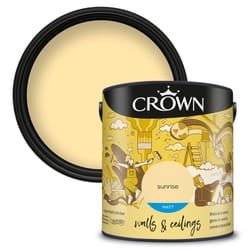 Crown Matt Paint Emulsion Walls & Ceilings 2.5L - Sunrise