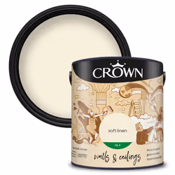 Crown Silk Paint Emulsion Walls & Ceilings 2.5L - Soft Linen