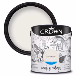 Crown Matt Paint Emulsion Walls & Ceilings 2.5L - Sail White