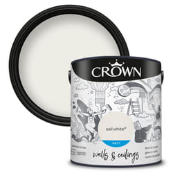 Crown Matt Paint Emulsion Walls & Ceilings 2.5L - Sail White