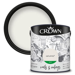 Crown Silk Paint Emulsion Walls & Ceilings 2.5L - Sail White