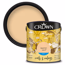Crown Matt Paint Emulsion Walls & Ceilings 2.5L - Egyptian Sand