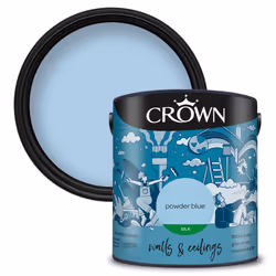 Crown Silk Paint Emulsion Walls & Ceilings 2.5L - Powder Blue