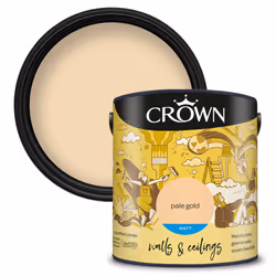 Crown Matt Paint Emulsion Walls & Ceilings 2.5L - Pale Gold