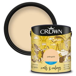 Crown Matt Paint Emulsion Walls & Ceilings 2.5L - Pale Gold