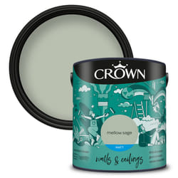 Crown Matt Paint Emulsion Walls & Ceilings 2.5L - Mellow Sage