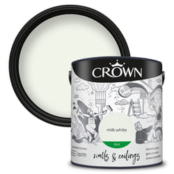 Crown Silk Paint Emulsion Walls & Ceilings 2.5L - Milk White