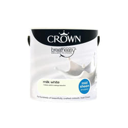 Crown Matt Breatheasy Solvent Free - Smoked Glass - 2.5L - Milk White, 2.5L