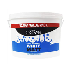 Crown Paints Non-Breatheasy Matt Pure Brilliant White 7.5L