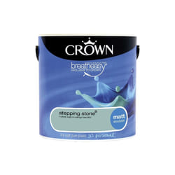 Crown Matt Breatheasy Solvent Free - Smoked Glass - 2.5L - Stepping Stone, 2.5L