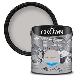 Crown Matt Paint Emulsion Walls & Ceilings 2.5L - Cloud Burst