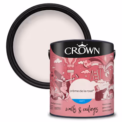 Crown Matt Paint Emulsion Walls & Ceilings 2.5L - Creme De La Rose