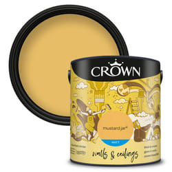 Crown Matt Paint Emulsion Walls & Ceilings 2.5L - Mustard Jar