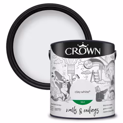 Crown Silk Paint Emulsion Walls & Ceilings 2.5L - Clay White