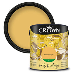 Crown Silk Paint Emulsion Walls & Ceilings 2.5L - Mustard Jar