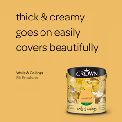 Crown Silk Paint Emulsion Walls & Ceilings 2.5L - Mustard Jar