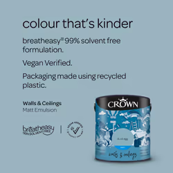 Crown Matt Paint Emulsion Walls & Ceilings 2.5L - Duck Egg - Additional view 5