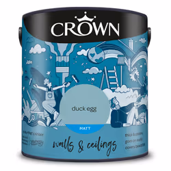Crown Matt Paint Emulsion Walls & Ceilings 2.5L - Duck Egg - Additional view 9