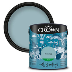 Crown Silk Paint Emulsion Walls & Ceilings 2.5L - Duck Egg