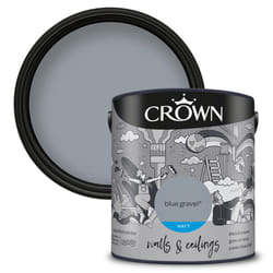 Crown Matt Paint Emulsion Walls & Ceilings 2.5L - Blue Gravel