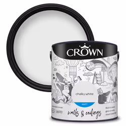Crown Matt Paint Emulsion Walls & Ceilings 2.5L - Chalky White