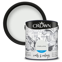 Crown Matt Paint Emulsion Walls & Ceilings 2.5L - Chalky White