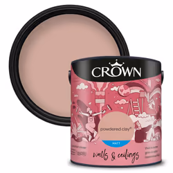 Crown Matt Paint Emulsion Walls & Ceilings 2.5L - Powdered Clay