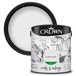 Crown Silk Paint Emulsion Walls & Ceilings 2.5L - Chalky White