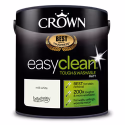 Crown Easyclean Matt Emulsion 2.5L - Milk White