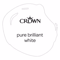 Crown Easyclean Brilliant White Mid sheen Emulsion paint, 1L