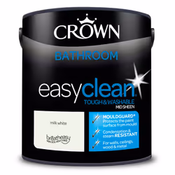 Crown Easyclean Bathroom Mid Sheen 2.5L - Milk White