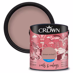 Crown Matt Paint Emulsion Walls & Ceilings 2.5L - Always Orchid