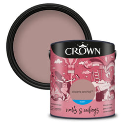 Crown Matt Paint Emulsion Walls & Ceilings 2.5L - Always Orchid