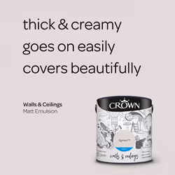 Crown Matt Paint Emulsion Walls & Ceilings 2.5L - Figment
