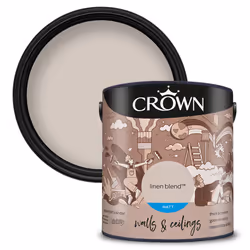 Crown Matt Paint Emulsion Walls & Ceilings 2.5L - Linen Blend