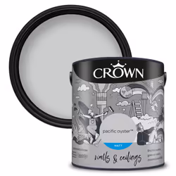 Crown Matt Paint Emulsion Walls & Ceilings 2.5L - Pacific Oyster