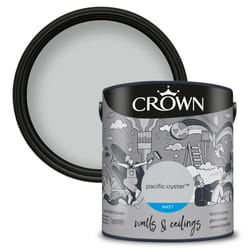 Crown Matt Paint Emulsion Walls & Ceilings 2.5L - Pacific Oyster