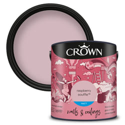 Crown Matt Paint Emulsion Walls & Ceilings 2.5L - Raspberry Souffle