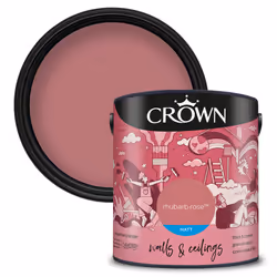 Crown Matt Paint Emulsion Walls & Ceilings 2.5L - Rhubarb Rose