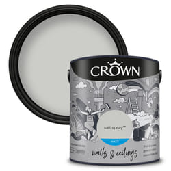 Crown Matt Paint Emulsion Walls & Ceilings 2.5L - Salt Spray