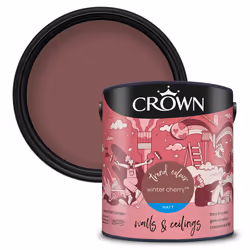 Crown Matt Paint Emulsion Walls & Ceilings 2.5L - Winter Cherry