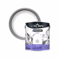 Crown - One Coat Satin Brilliant White - 2.5L